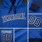Custom Stitched Royal Navy-White Fade Fashion Sports Pullover Sweatshirt Hoodie detail