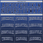 Custom Stitched Royal Navy-White Fade Fashion Sports Pullover Sweatshirt Hoodie photo 2