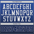 Custom Stitched Royal Navy-White Fade Fashion Sports Pullover Sweatshirt Hoodie photo 3
