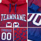 Custom Stitched Red White-Royal Fade Fashion Sports Pullover Sweatshirt Hoodie detail