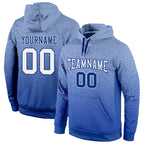 Custom Stitched Light Blue White-Royal Fade Fashion Sports Pullover Sweatshirt Hoodie photo 1