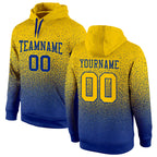 Custom Stitched Royal Gold Fade Fashion Sports Pullover Sweatshirt Hoodie