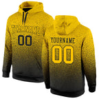 Custom Stitched Black Gold Fade Fashion Sports Pullover Sweatshirt Hoodie
