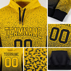 Custom Stitched Black Gold Fade Fashion Sports Pullover Sweatshirt Hoodie detail