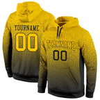 Custom Stitched Black Gold Fade Fashion Sports Pullover Sweatshirt Hoodie photo 1