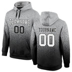 Custom Stitched Gray White-Black Fade Fashion Sports Pullover Sweatshirt Hoodie