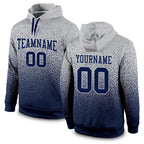 Custom Stitched Gray Navy Fade Fashion Sports Pullover Sweatshirt Hoodie