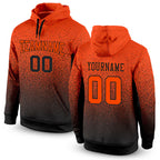 Custom Stitched Black Orange Fade Fashion Sports Pullover Sweatshirt Hoodie