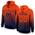 Custom Stitched Navy Orange Fade Fashion Sports Pullover Sweatshirt Hoodie