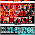 Custom Figure Aqua-Red Round Neck Sublimation Basketball Uniform Jersey photo 3
