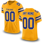 Custom Gold Royal-White Mesh Authentic Football Jersey