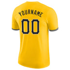Custom Gold Black-White Performance T-Shirt photo 5