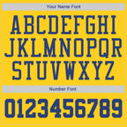 Custom Gold Royal-White Authentic Throwback Basketball Jersey photo 3