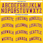 Custom Gold Maroon-White Authentic Throwback Basketball Jersey photo 2