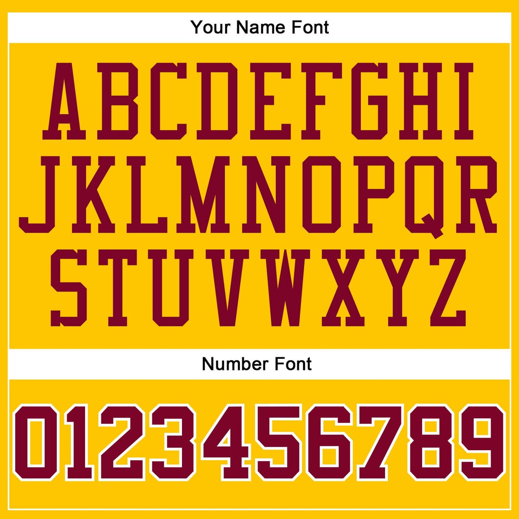 Custom Gold Maroon-White Authentic Throwback Basketball Jersey photo 3
