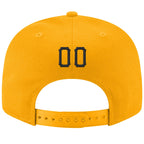 Custom Gold Black-White Stitched Adjustable Snapback Hat photo 3