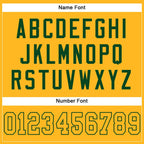 Custom Gold Gold-Green Mesh Authentic Football Jersey photo 3