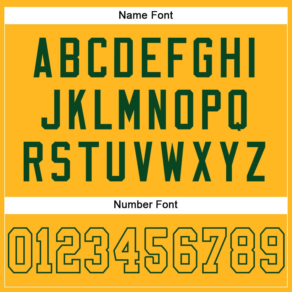 Custom Gold Gold-Green Mesh Authentic Football Jersey photo 3