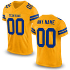 Custom Gold Royal Mesh Authentic Football Jersey
