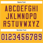 Custom Gold Burgundy-White Mesh Authentic Football Jersey photo 3
