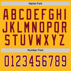 Custom Gold Maroon-White Hockey Jersey photo 2