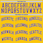 Custom Gold Purple-White Authentic Throwback Basketball Jersey photo 4
