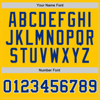 Custom Gold Royal-White Authentic Throwback Basketball Jersey photo 2