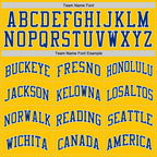Custom Gold Royal-White Authentic Throwback Basketball Jersey photo 3