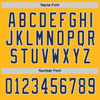 Custom Gold Navy-White Hockey Jersey photo 3