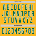 Custom Gold Kelly Green-White Hockey Jersey photo 3
