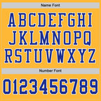 Custom Gold Royal-White Mesh Authentic Football Jersey photo 3