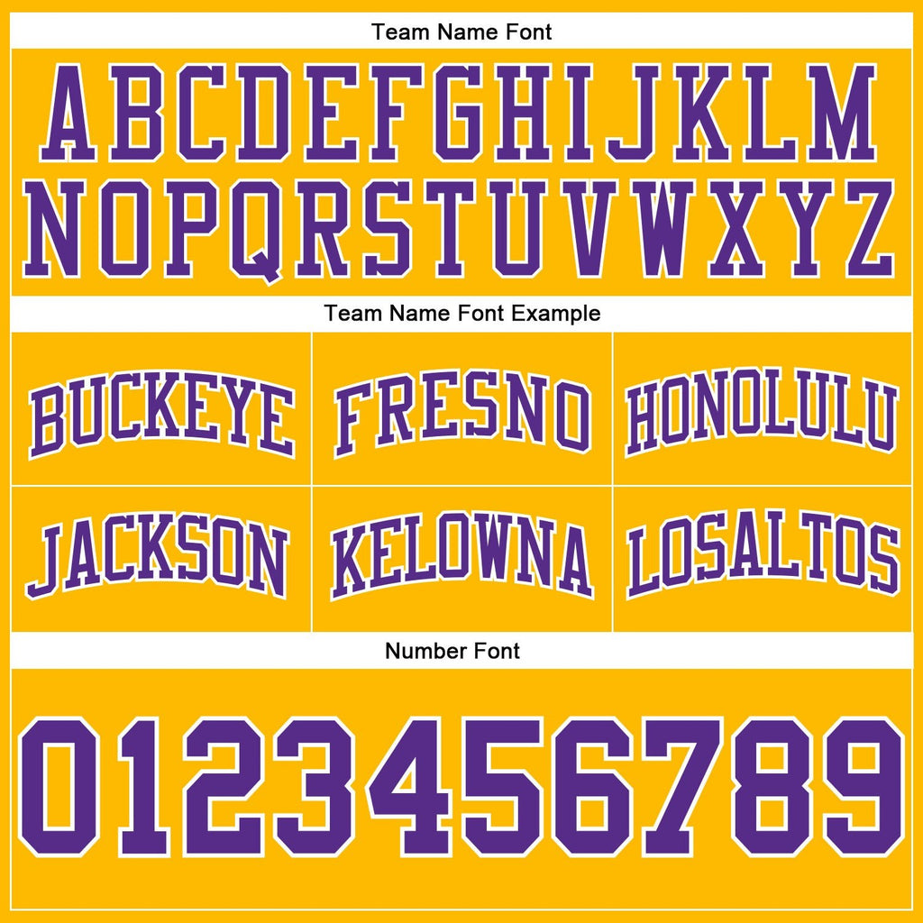 Custom Gold Purple-White Authentic Throwback Basketball Shorts photo 2
