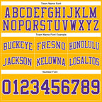 Custom Gold Purple-White Authentic Throwback Basketball Shorts photo 2