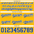 Custom Gold Royal-White Authentic Throwback Basketball Shorts photo 2