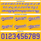 Custom Gold Purple-White Authentic Throwback Basketball Shorts photo 2