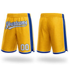 Custom Gold White-Royal Authentic Basketball Shorts