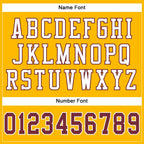 Custom Gold Burgundy-White Mesh Authentic Football Jersey photo 3