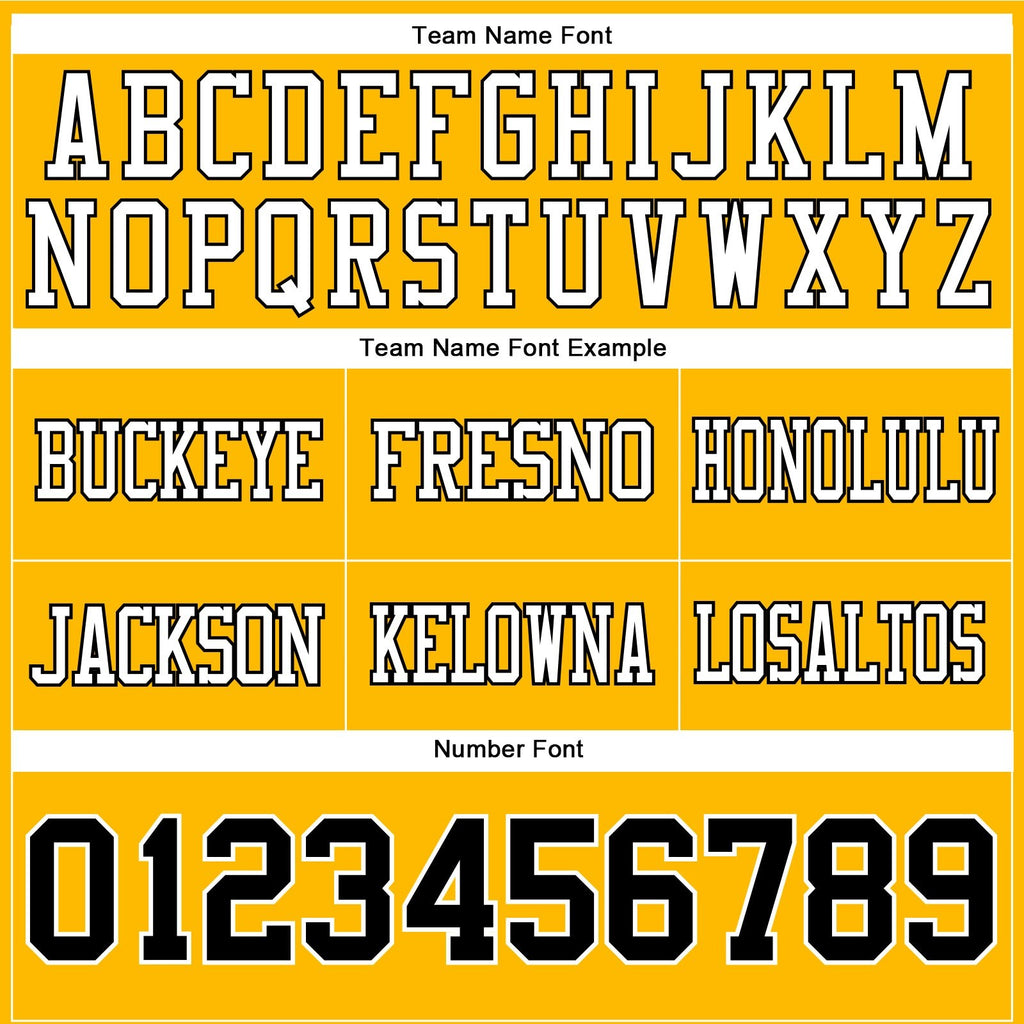 Custom Gold Black-White Authentic Football Jersey photo 3