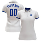 Custom White Royal Performance Golf Polo Shirt photo 2