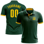 Custom Green Yellow Performance Golf Polo Shirt photo 1