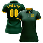 Custom Green Yellow Performance Golf Polo Shirt photo 2