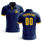 Custom Royal Yellow Performance Golf Polo Shirt