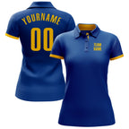 Custom Royal Yellow Performance Golf Polo Shirt photo 2