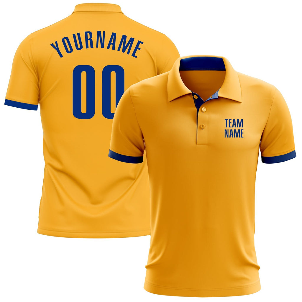 Custom Gold Royal Performance Golf Polo Shirt photo 1
