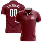 Custom Crimson White Performance Golf Polo Shirt photo 1
