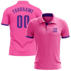 Custom Pink Purple Performance Golf Polo Shirt photo 1