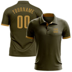 Custom Olive Old Gold Performance Salute To Service Golf Polo Shirt photo 1