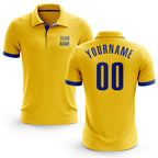 Custom Yellow Royal Performance Golf Polo Shirt