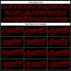 Custom Black Red Performance Vapor Golf Polo Shirt photo 4