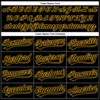 Custom Black Black-Gold Performance Vapor Golf Polo Shirt photo 4